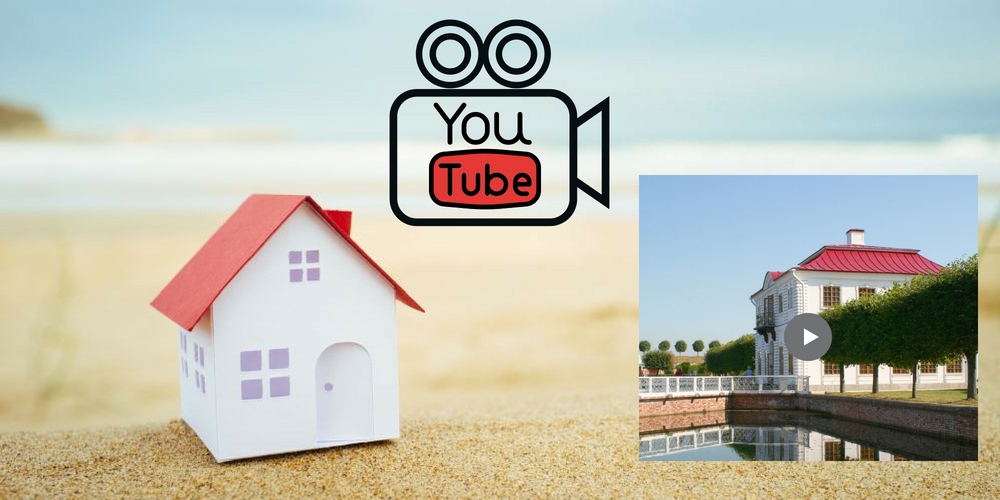 Photo of simple house transformed by youtube video into a mansion