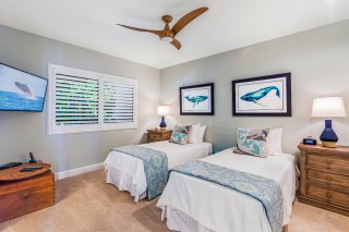 Third bedroom with twin beds that can be pushed together to make a king bed.